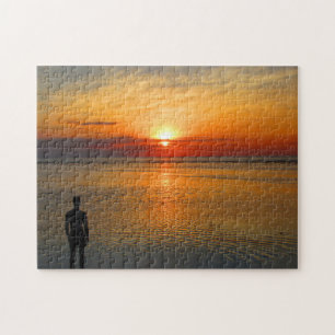 Strand Sonnenuntergang Mann Puzzle