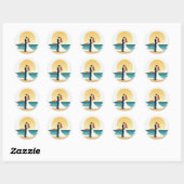 Strand Sonnenuntergang Romantik Sticker (Blatt)