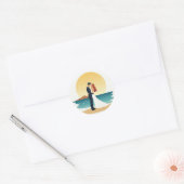 Strand Sonnenuntergang Romantik Sticker (Umschlag)
