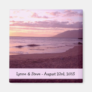 Strand Sonnenuntergang Save the Date Magnet