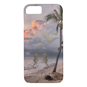 Strand,Sonnenuntergang Seepferde in der Liebe - Pe Case-Mate iPhone Hülle