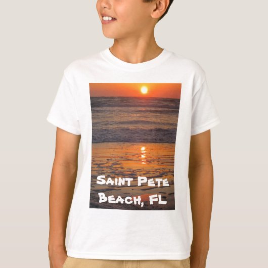 Strand-Sonnenuntergang-T - Shirt St. Peter (Vorderseite)