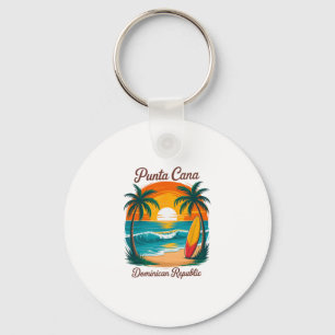 Strand Sonnenuntergang Urlaubsreise Punta Cana Dom Schlüsselanhänger
