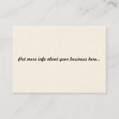 Strand-Sonnenuntergang-Visitenkarten Visitenkarte (Rückseite)