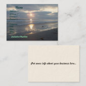 Strand-Sonnenuntergang-Visitenkarten Visitenkarte (Vorne/Hinten)