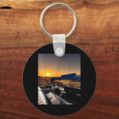 Strand Sonnenuntergangsfahrt Schlüsselanhänger (Vorderseite)