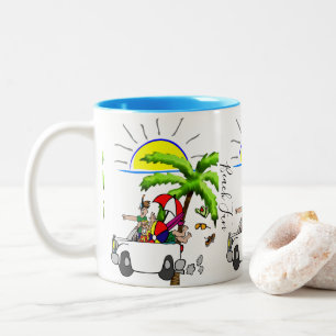 Strand-Spaß-Tasse Zweifarbige Tasse