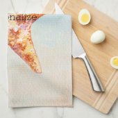 Strand Starfish Blauer Ozean Aquarell Geschirrtuch (Viertel Falte)