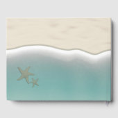 Strand Starfish, Blue Sea Water Ozeane Sand Hochze Gästebuch (Rückseite)