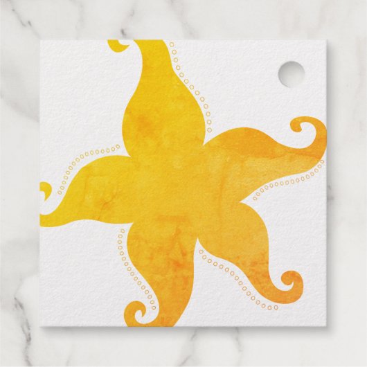 Strand Starfish Geschenkanhänger (Rückseite)