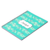 Strand Starfish-Türkisweiß Notizblock (Linke Seite)