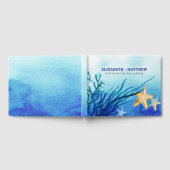 Strand | Starfish Watercolor Wedding Guest Book Gästebuch (Voll)