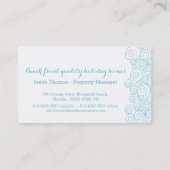 Strand Starfisheigentum, das Geschäftskarten lässt Visitenkarte (Rückseite)