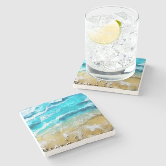 Strand Steinuntersetzer (Seitenansicht)