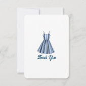 Strand-Streifen-Feier Dankeskarte (Rückseite)