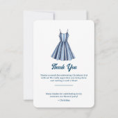 Strand-Streifen-Feier Dankeskarte (Vorderseite)