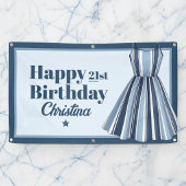 Strand Streifen-Feier Geburtstag Banner