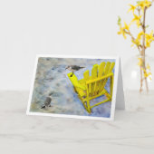 Strand-Stuhl-Raum-Gruß-Karte Karte (Gelbe Blume)