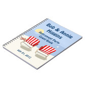 Strand-Stuhl-Ruhestands-Party-Gast-Buch Notizblock (Linke Seite)