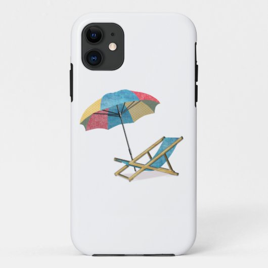 Strand-Stuhl und Regenschirm Case-Mate iPhone Hülle (Rückseite)