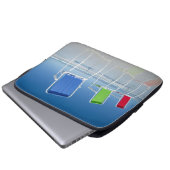 Strand-Stühle in Australien Laptopschutzhülle (Vorne Knopf)