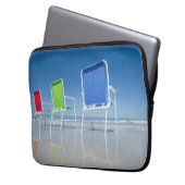 Strand-Stühle in Australien Laptopschutzhülle (Vorderseite Links)