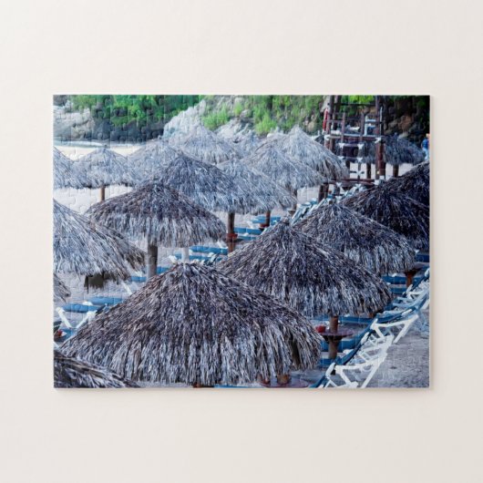 Strand-Stühle und Schutz Puzzle (Horizontal)