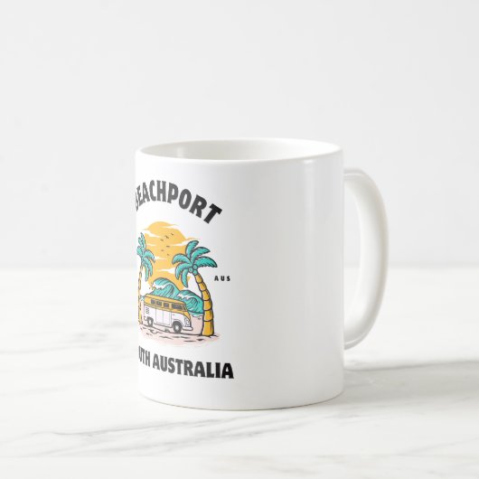 Strand Südaustralien Kaffeetasse (VorderseiteRechts)