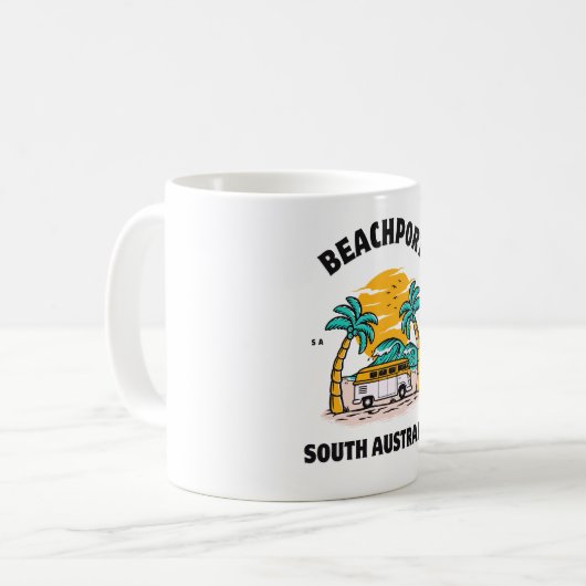 Strand Südaustralien Kaffeetasse (Vorderseite Links)