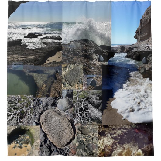 Strand Südhauptarai-te-uru Neuseeland Duschvorhang (Vorderseite)