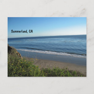 Strand, Summerland, Kalifornien Postkarte