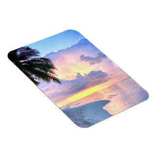 Strand Sunset Meer Sandpalme Maldives Miami Magnet