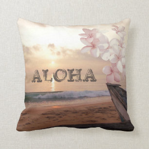 Strand Sunset Plumeria ,Aloha Kissen