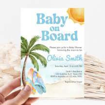 Strand-Surf-Baby an Bord Baby Shower