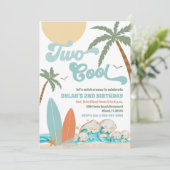Strand Surf Geburtstagseinladung Einladung (Stehend Vorderseite)