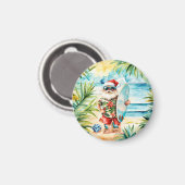 Strand-Surf-Weihnachtsfeier mit dem Weihnachtsmann Magnet (Vorderseite/Rückseite)