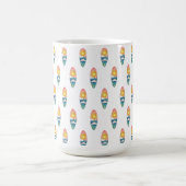 Strand-Surfbrett-Muster-Tasse Kaffeetasse (Mittel)