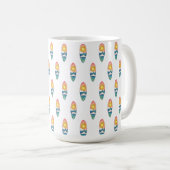 Strand-Surfbrett-Muster-Tasse Kaffeetasse (VorderseiteRechts)