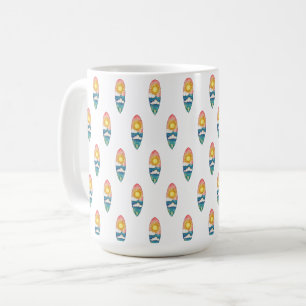 Strand-Surfbrett-Muster-Tasse Kaffeetasse