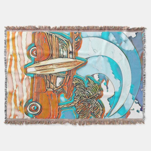 Strand-Surfbretter Woodie Decke (Vorderseite)