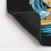 Strand Surfing Dinosaur T-Rex Surfer  Mousepad (Ecke)