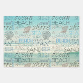 Strand Surfsand Meer Geschenkpapier Set (Vorderseite)