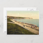 Strand, Swanage, England, selten Fotochrom Postkarte (Vorne/Hinten)