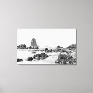 Strand-Szene am Kanonen-Strand, Oregon-Fotografie Leinwanddruck