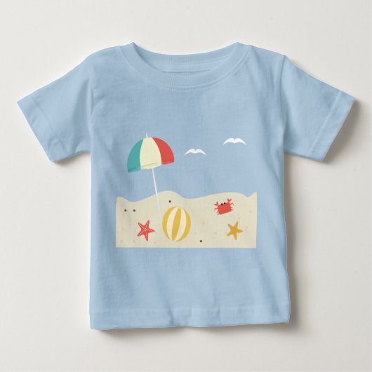 Strand Szene Baby T-shirt (Vorderseite)