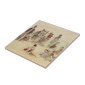 Strand-Szene Fliese (Seite)