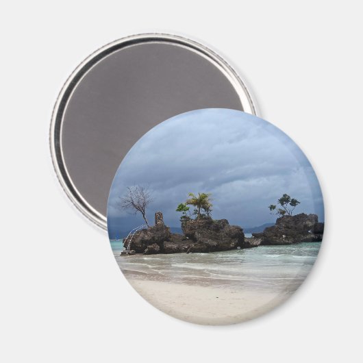 Strand-Szene Magnet (Vorderseite/Rückseite)