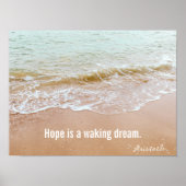 Strand-Szene mit Aristoteles Zitat Poster (Vorne)