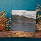 Strand-Szene mit Gedicht "Impressions"-Plakette Fotoplatte (Seite)