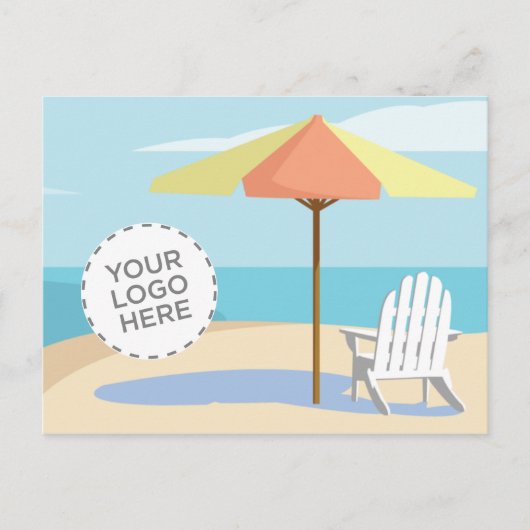 Strand Szene Postkarte (Vorderseite)
